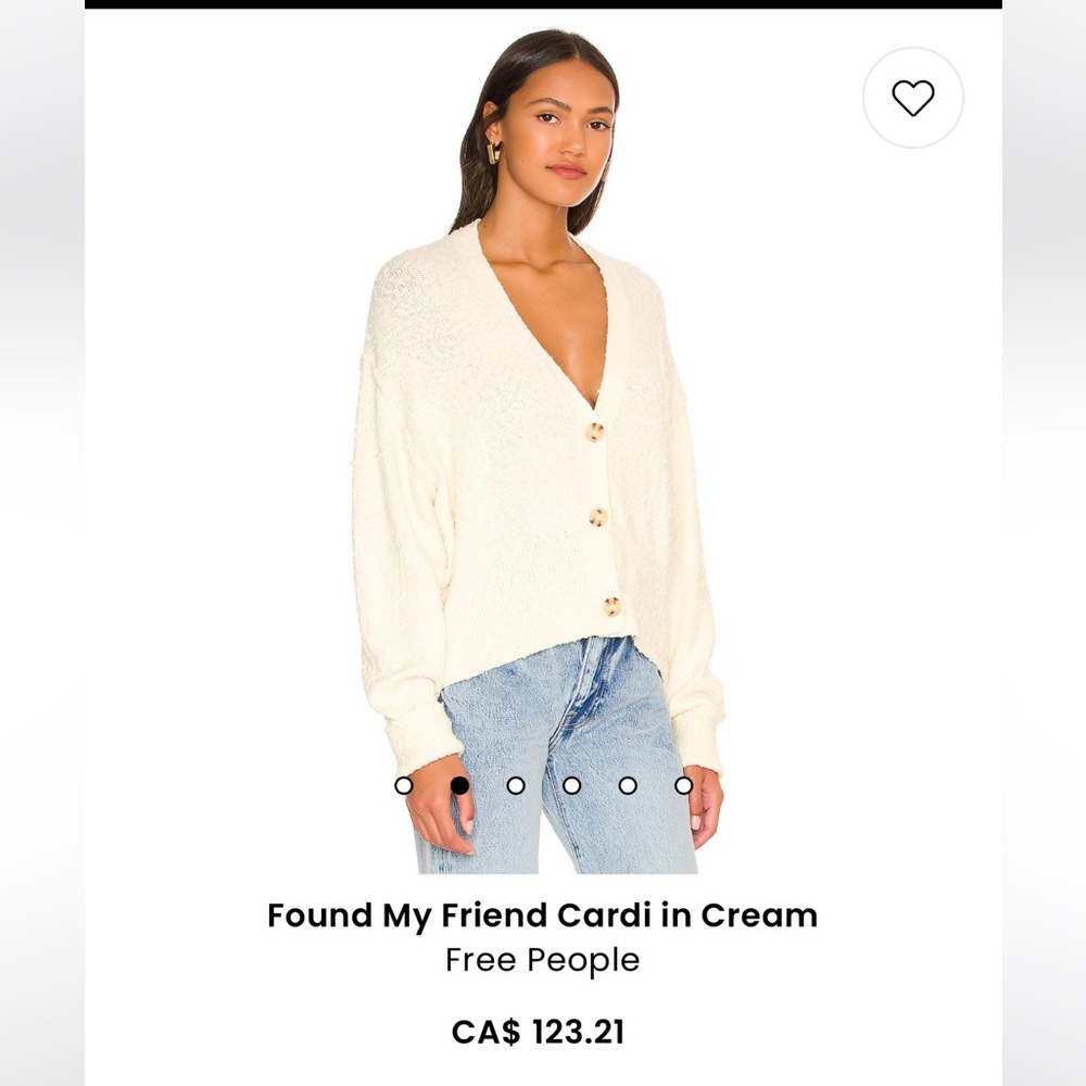 Free People Cream Cardigan